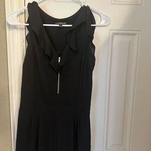 Express Black Sleeveless V-Neck Midi Sundress